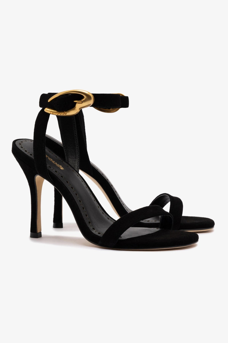 Verona Sandal In Black Suede 3