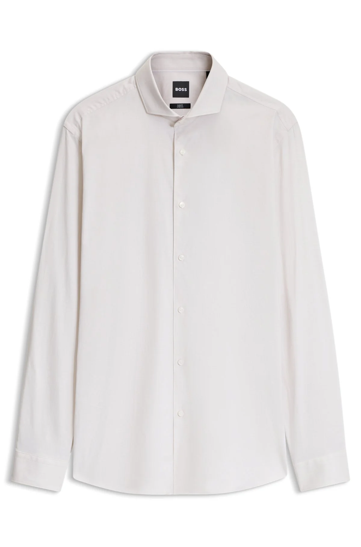 SLIM-FIT SHIRT IN STRUCTURED STRETCH COTTON - 1