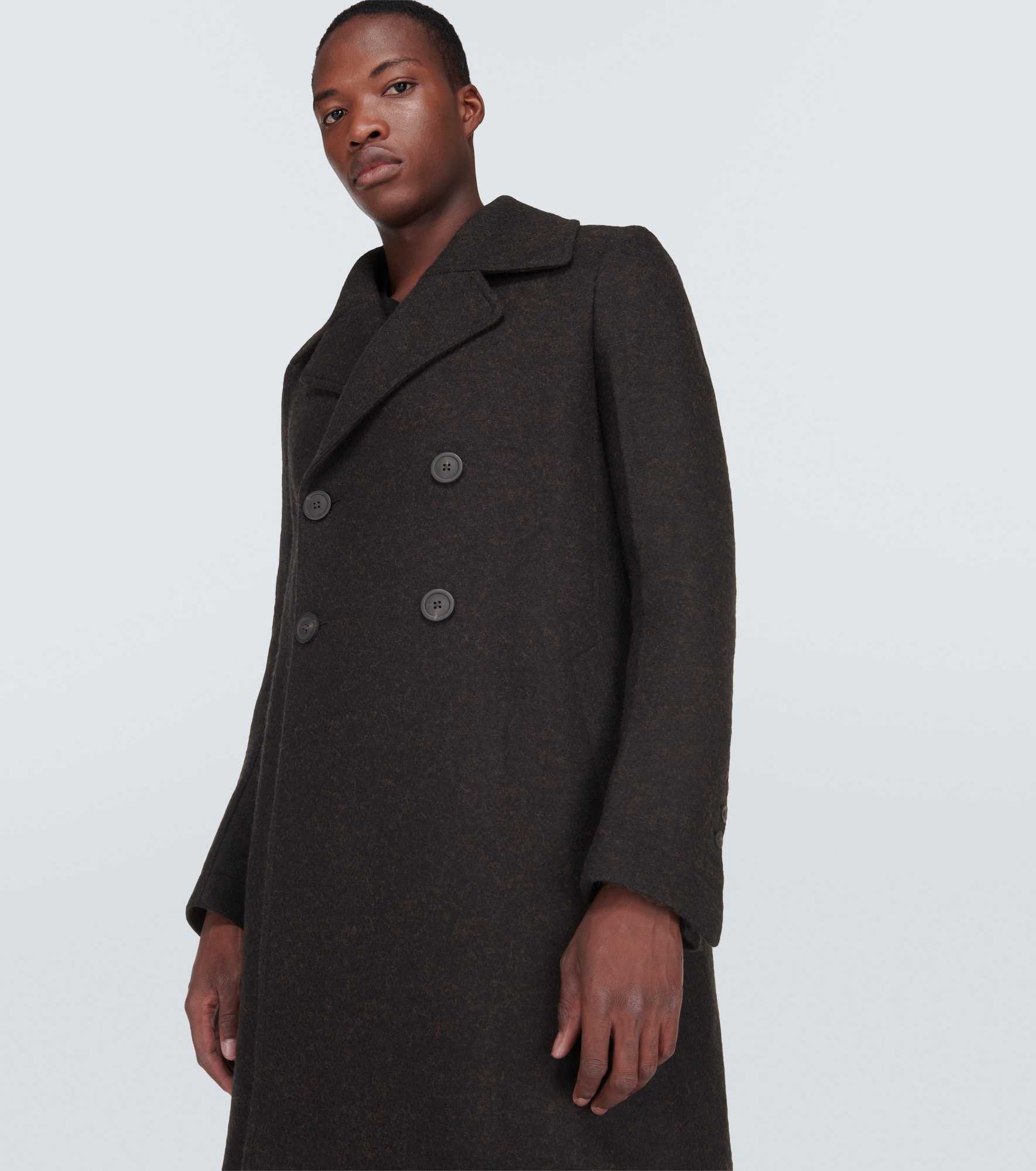 New Bell double-breasted wool coat - 5