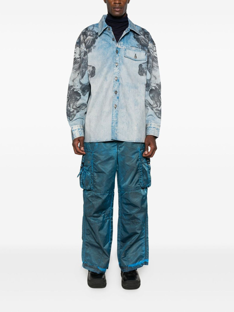 FENG CHEN WANG graphic pocketed shirt outlook