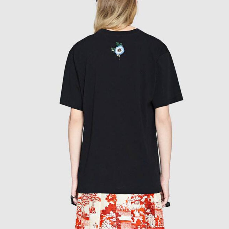 (WMNS) Gucci Oversize T-Shirt With Logo 'Black' 457095-X5L89-1948 - 4