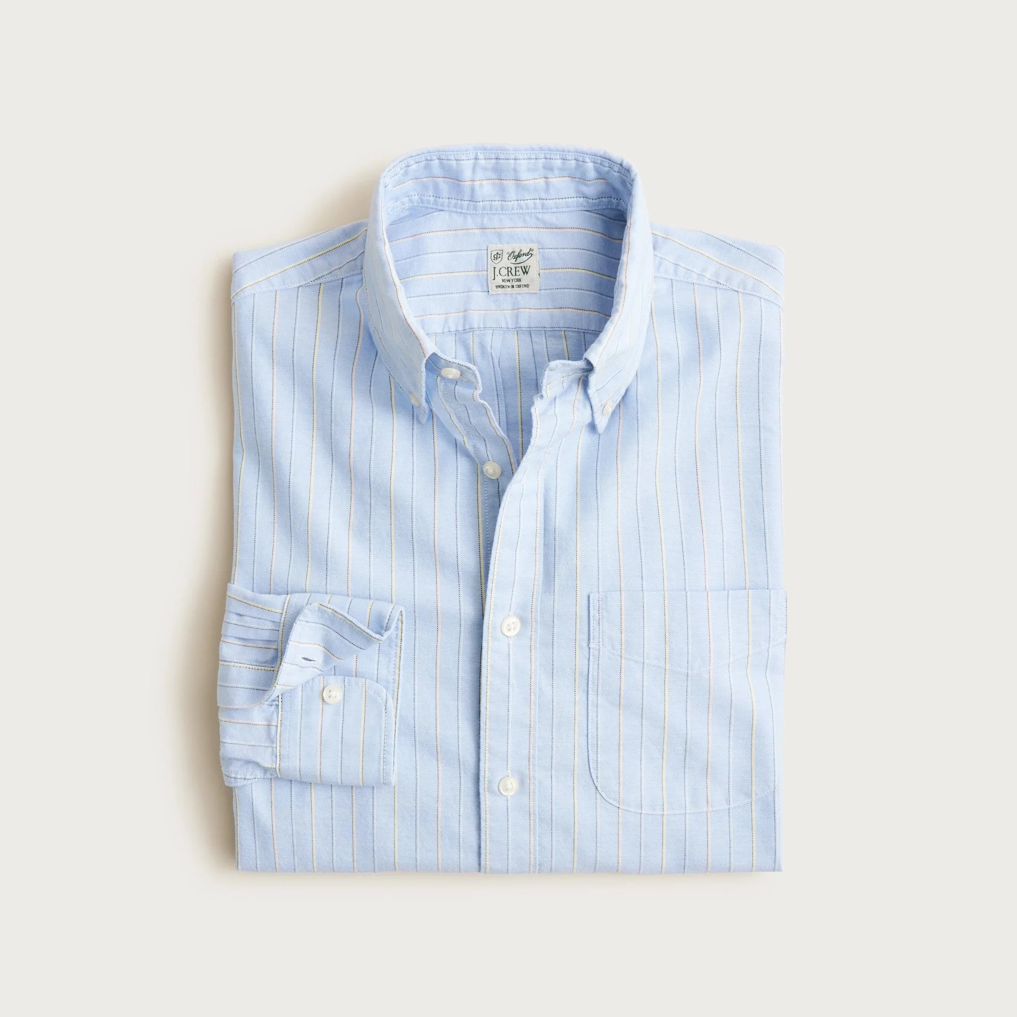 Broken-in organic cotton oxford shirt - 1