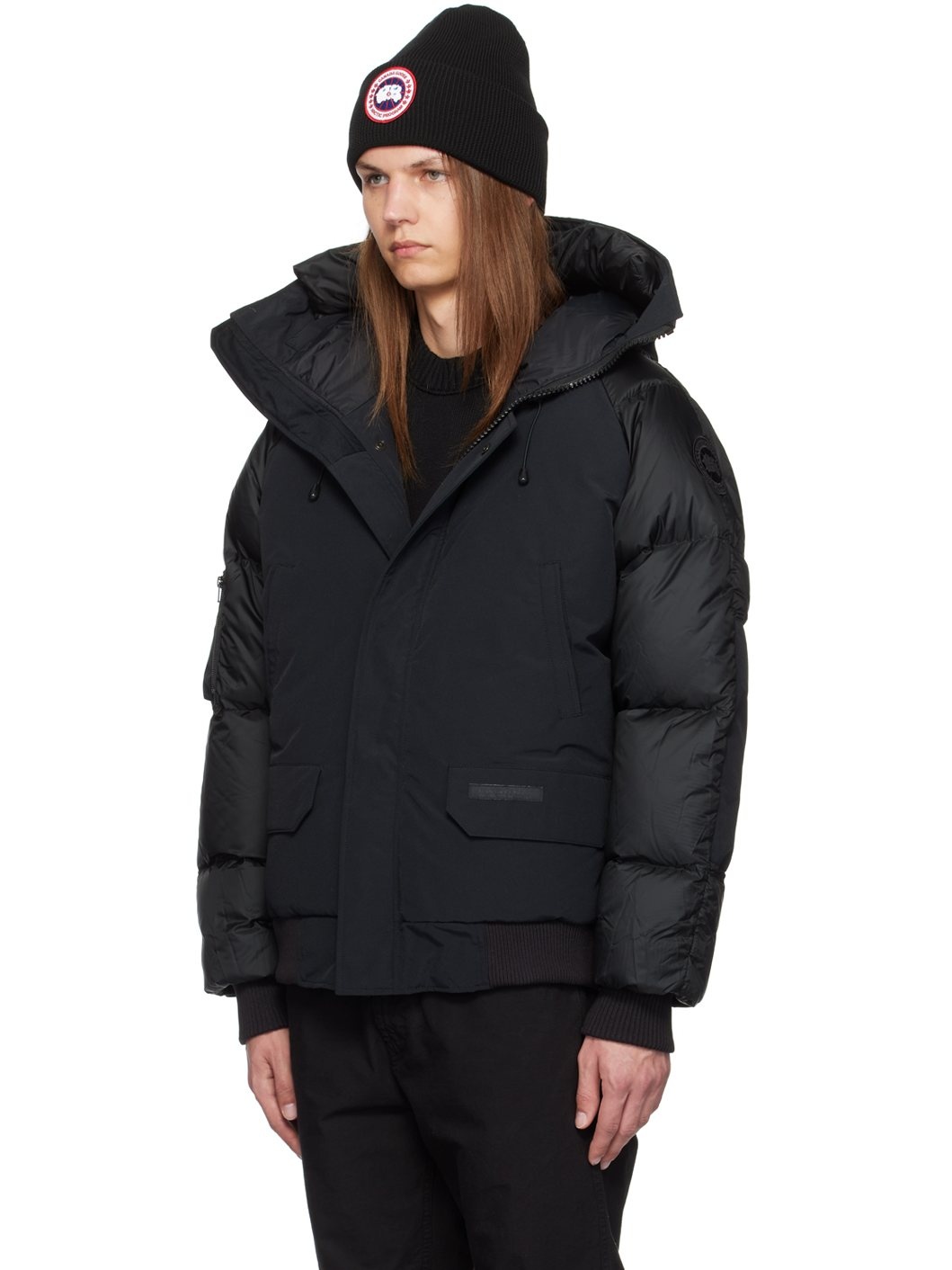Black 'Paradigm' 'Black Label' Chilliwack Bomber Down Jacket - 4