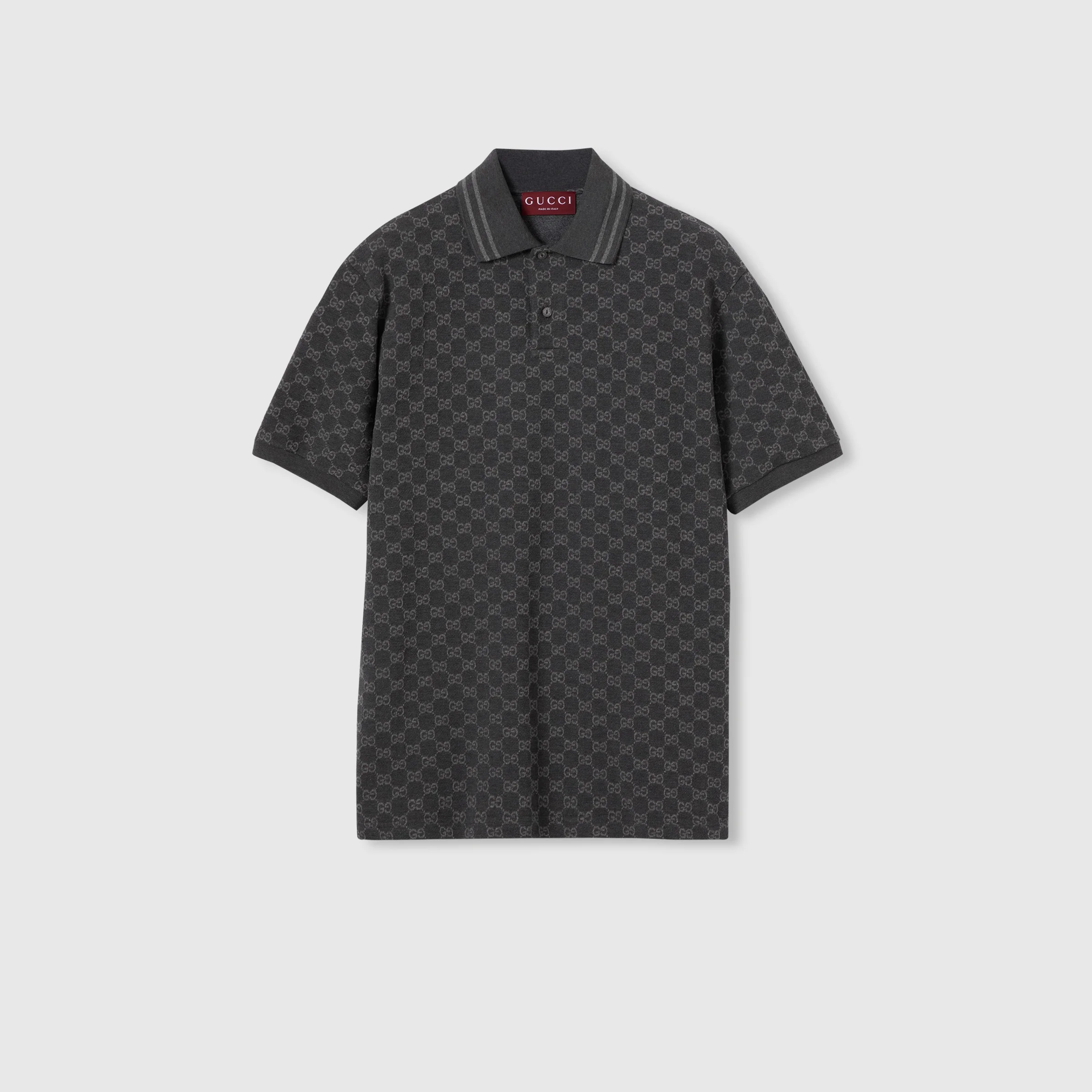 GG cotton piquet jacquard polo shirt - 1