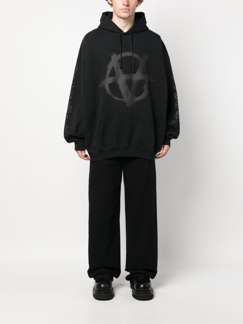 graphic-print cotton hoodie - 2