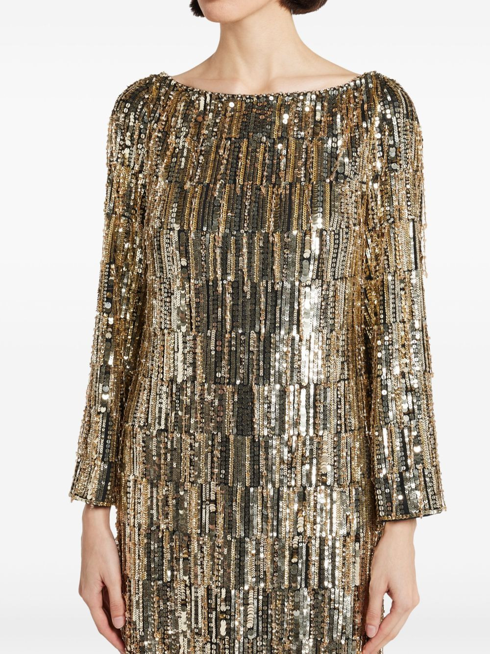 sequin-embellished maxi dress - 5