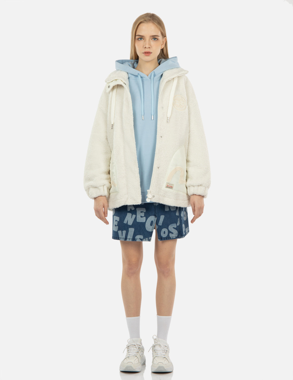 CORDUROY BLOCKED ZIP-UP SHERPA COAT - 5