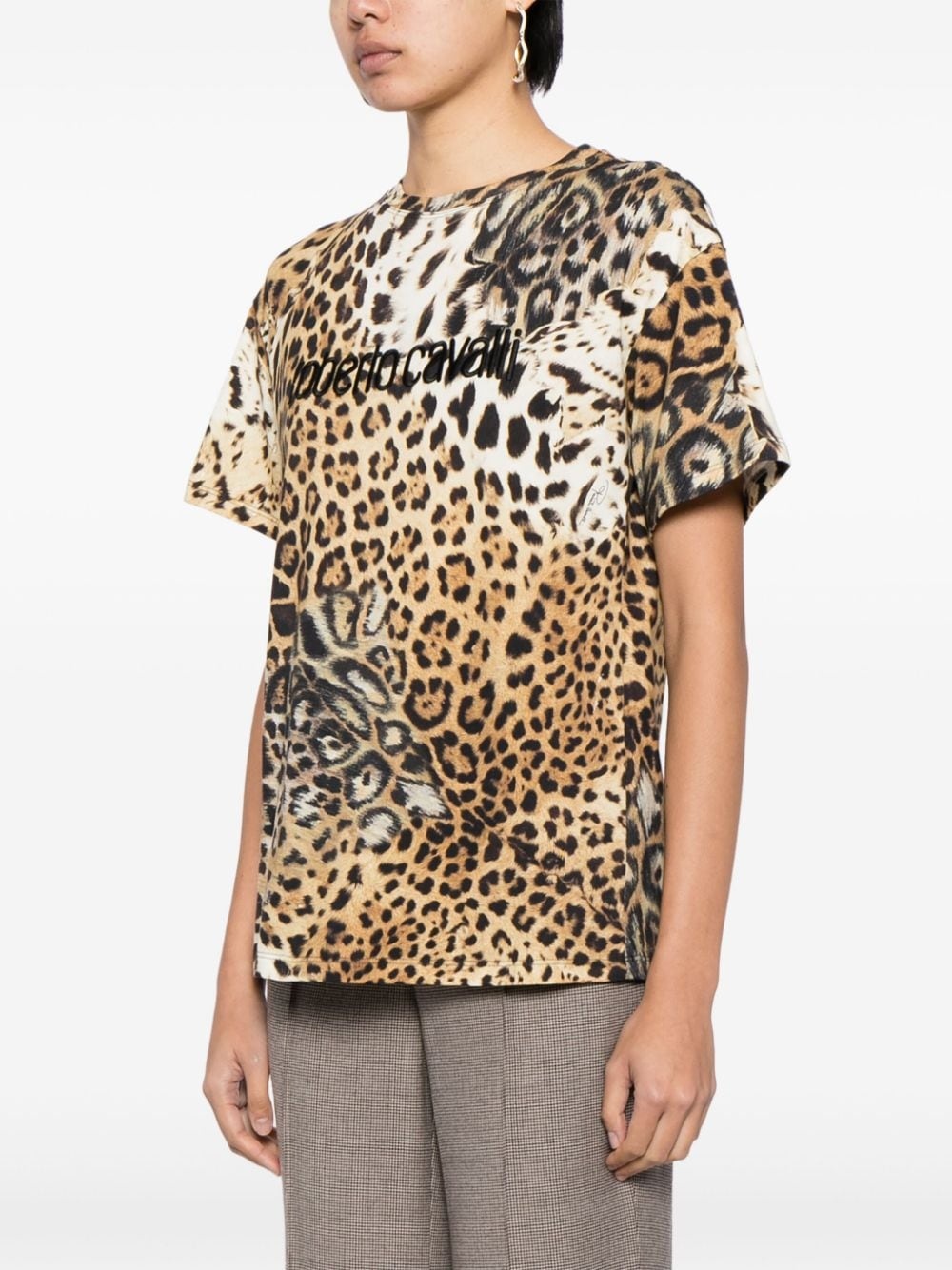 leopard-print cotton T-shirt - 3