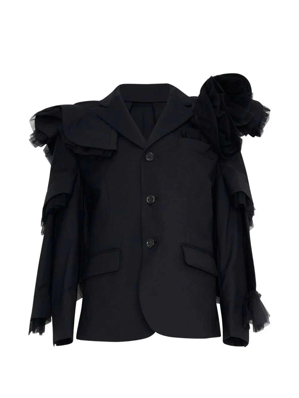 ruffled-detail blazer - 1