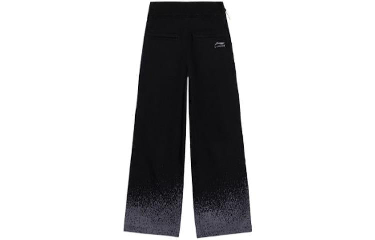 (WMNS) Li-Ning Graphic Loose Fit Pants 'Black' AKXS096-4 - 2