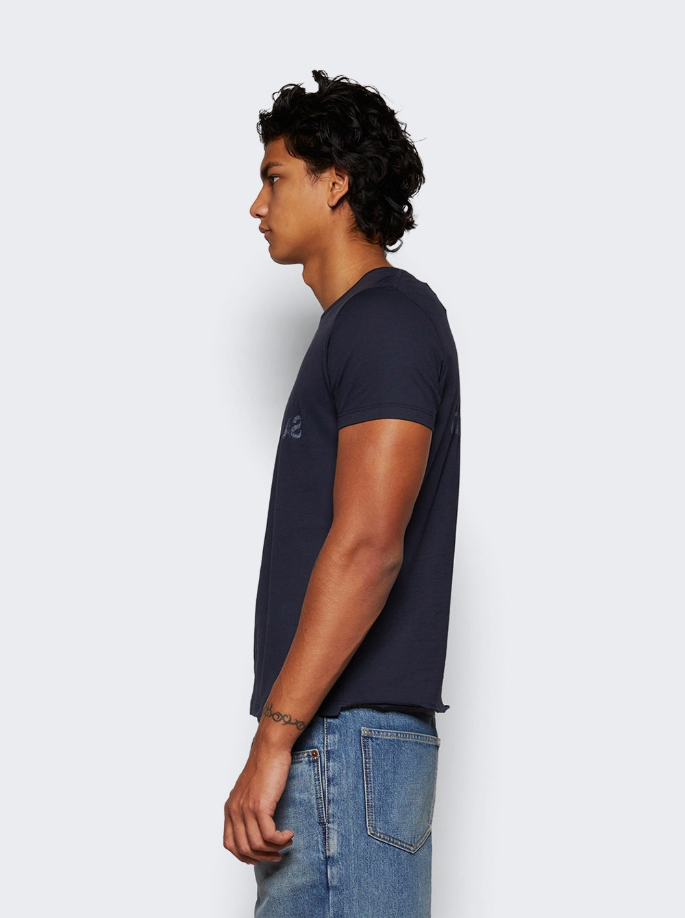 Reverse Logo Tee Marine And Naturel - 4