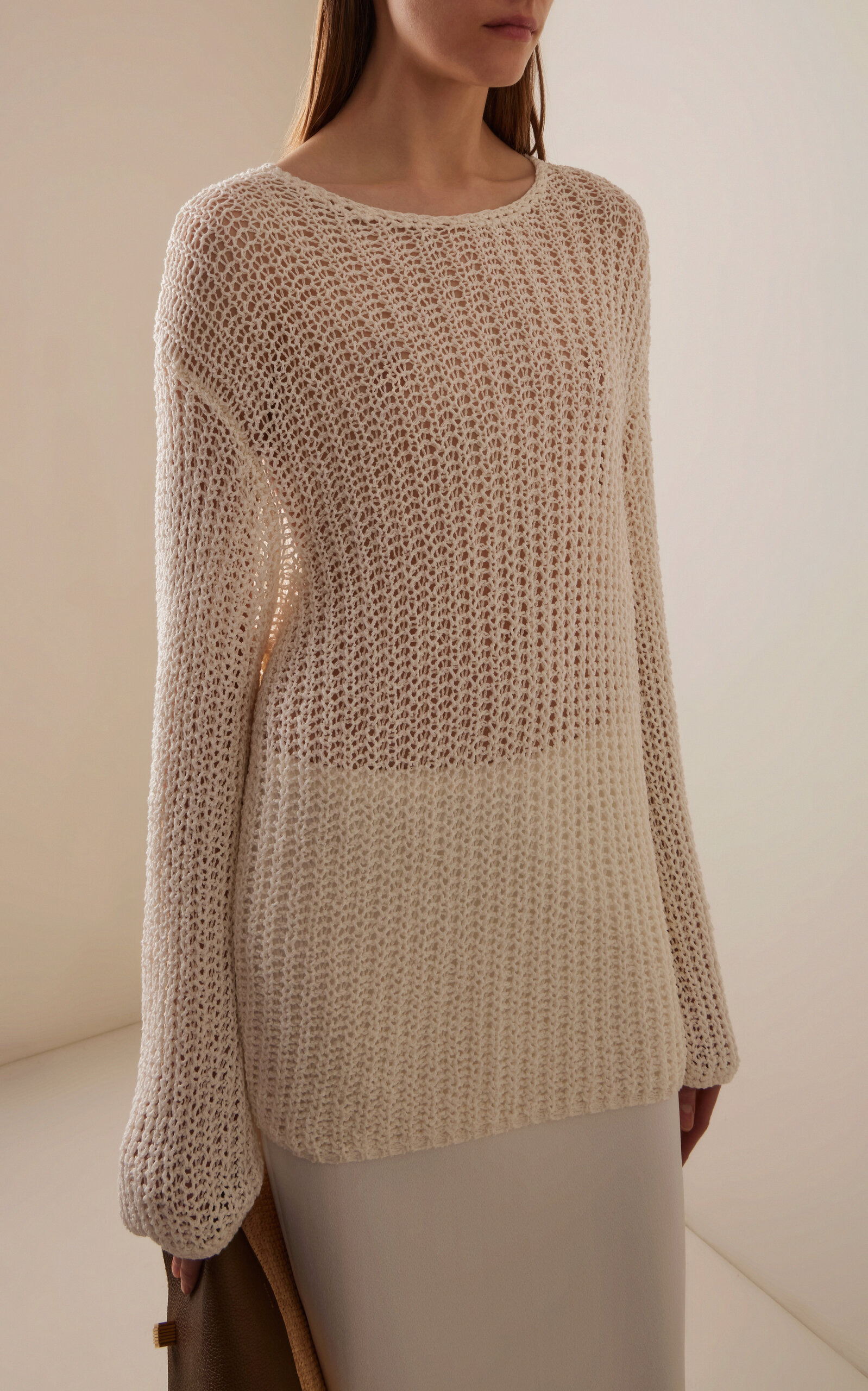 Elowen Knit Cotton Sweater ivory - 3