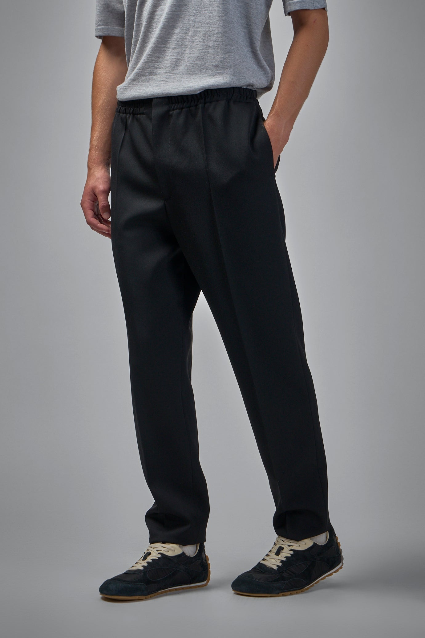 Wool Grain De Poudre Trousers - 3