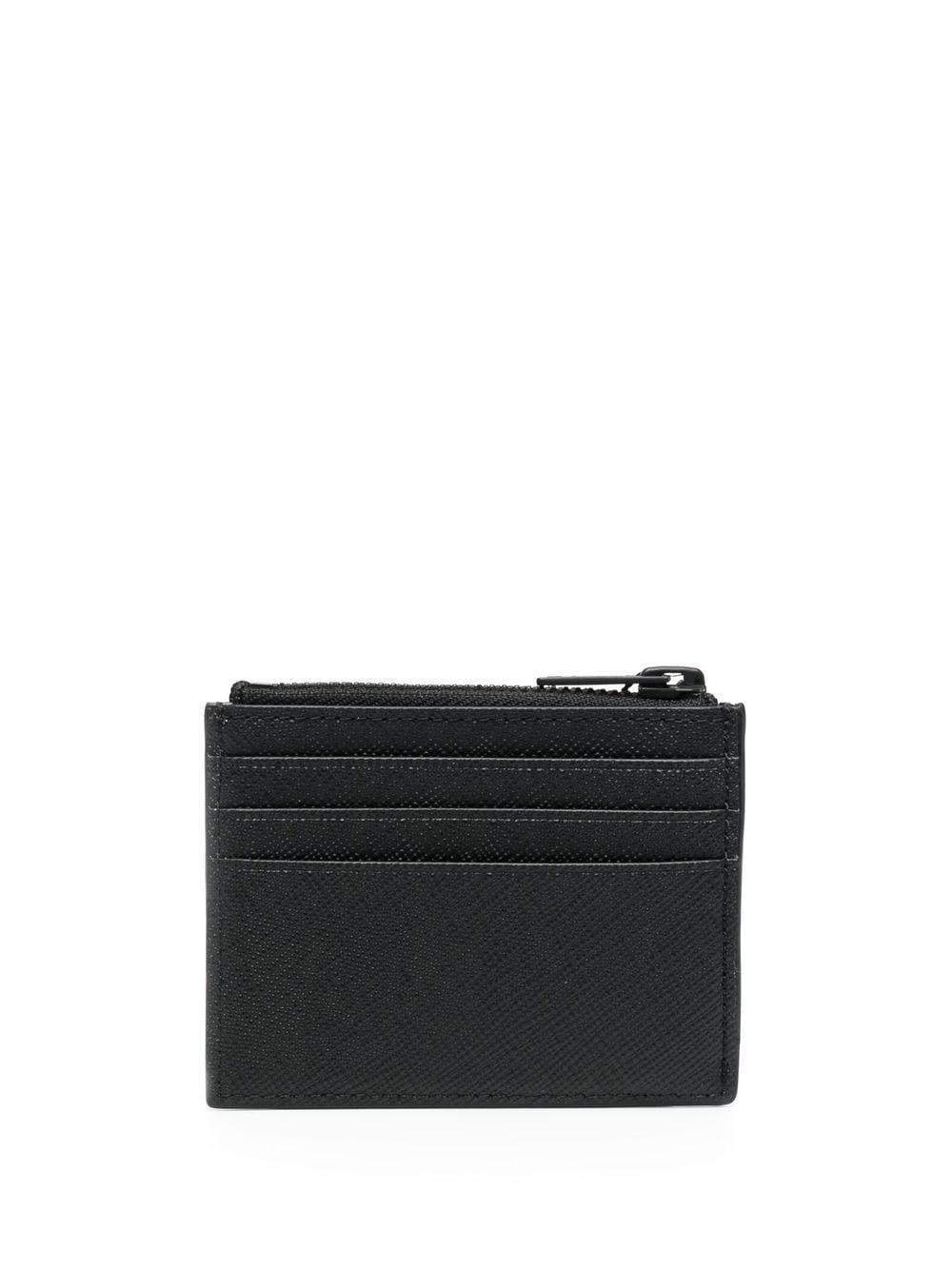 logo-lettering leather wallet - 2