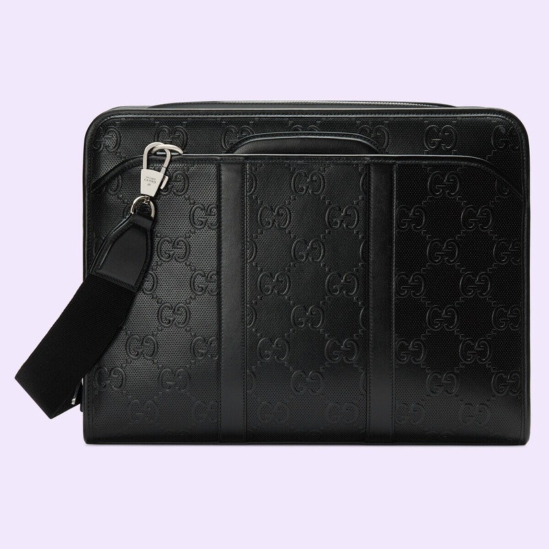 GG embossed briefcase 6
