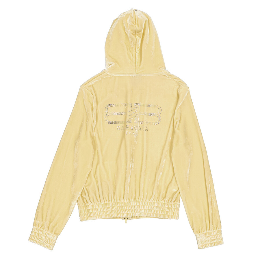 Balenciaga Ladies Cream BB Paris Zip-Up Hoodie - 6