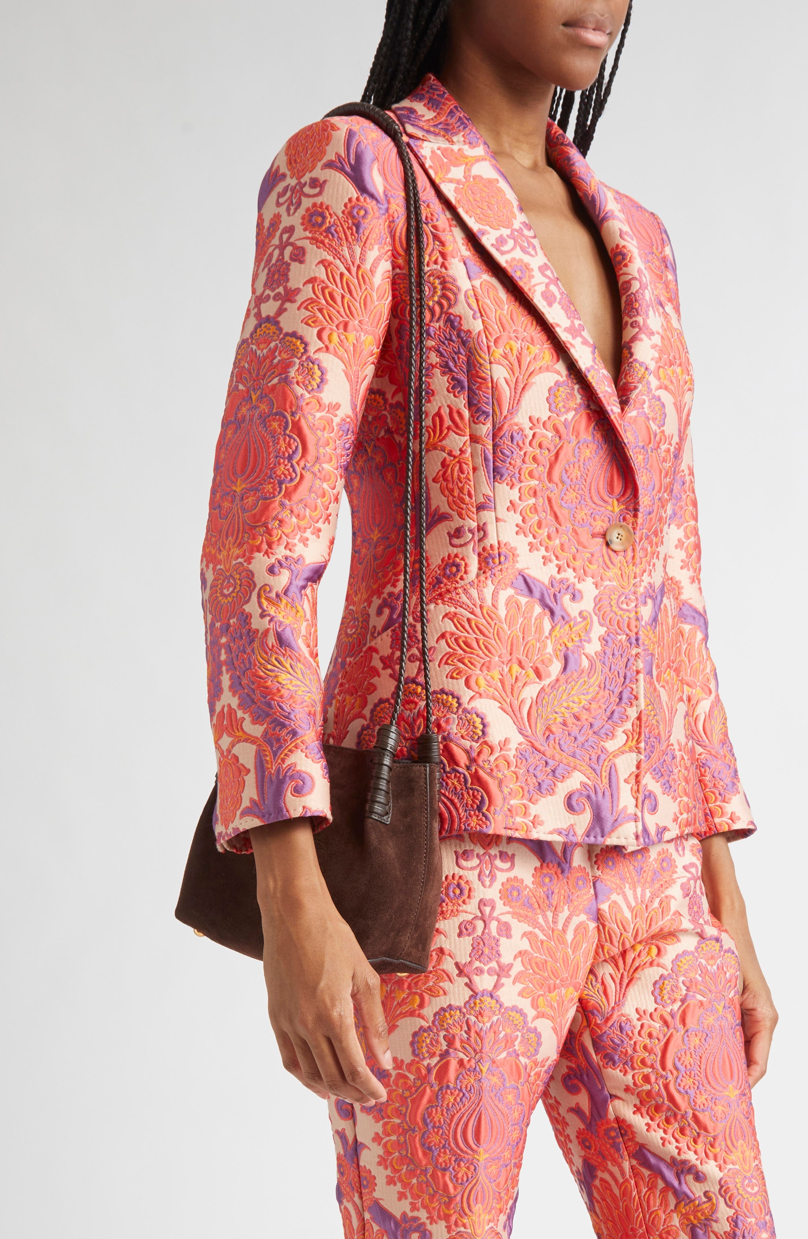 Etro Extra Small Libra Suede Crossbody Bag in M0406 Dark Brown at Nordstrom - 2