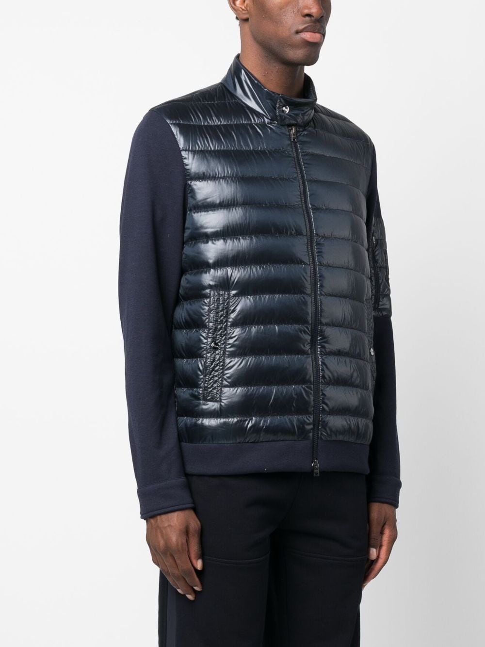 padded-panel zipped jacket - 3