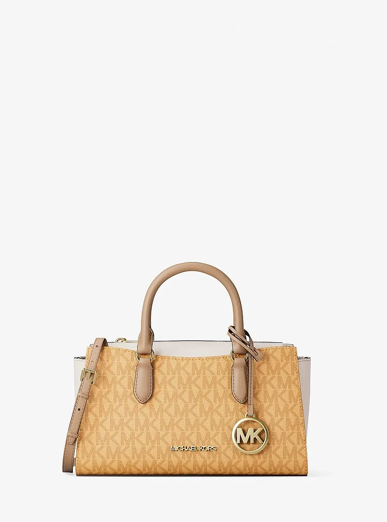 Arden Small Color-Block Signature Logo Messenger Bag - 1