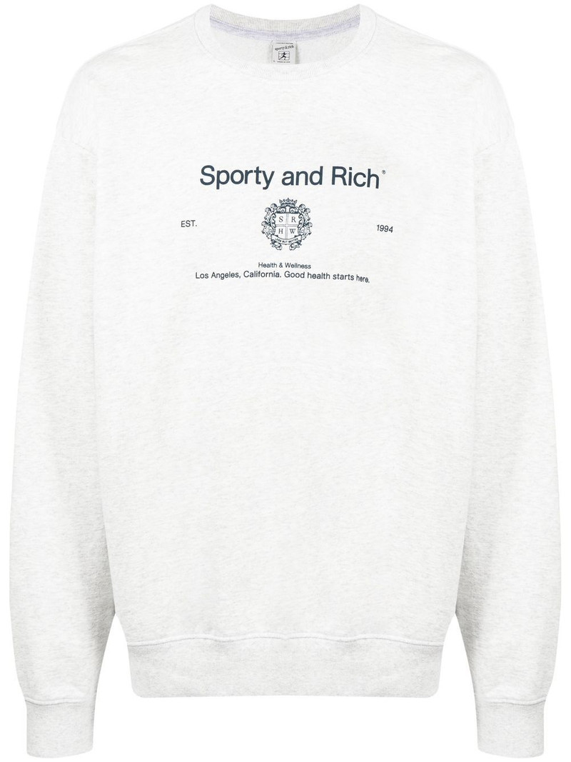 logo-print cotton sweatshirt 1