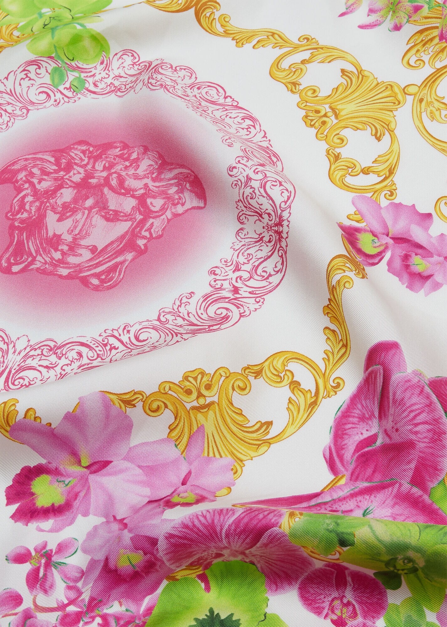 Medusa Orchid Large Silk Foulard - 2