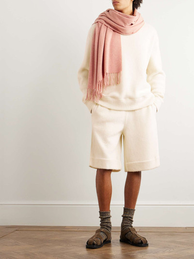 Jil Sander Wide-Leg Brushed Alpaca and Cotton-Blend Shorts outlook