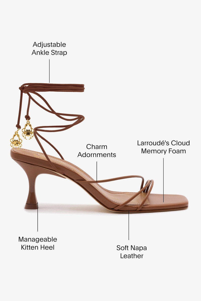 Nadia Sandal In Caramel Leather 5