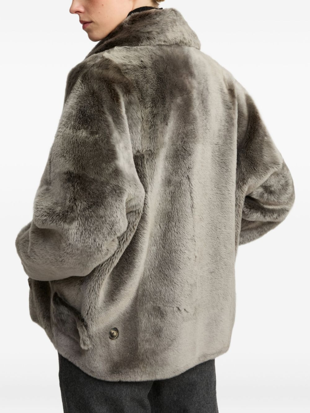 wool double-breasted coat - 4