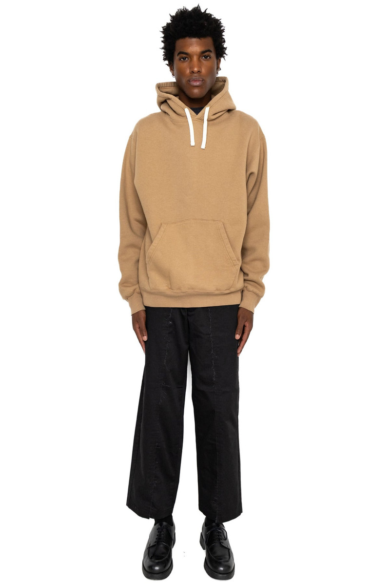 Sweat Pullover Hoodie Raised Back - Khaki 2
