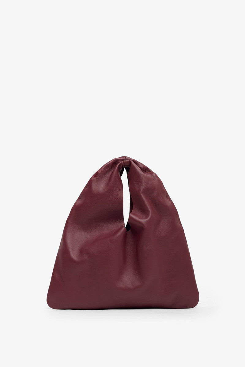 Bindle small burgundy leather bag 1