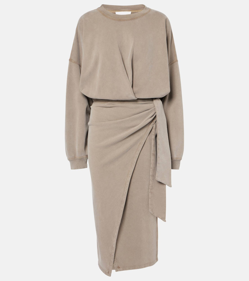 Sandrina draped cotton midi dress - 1