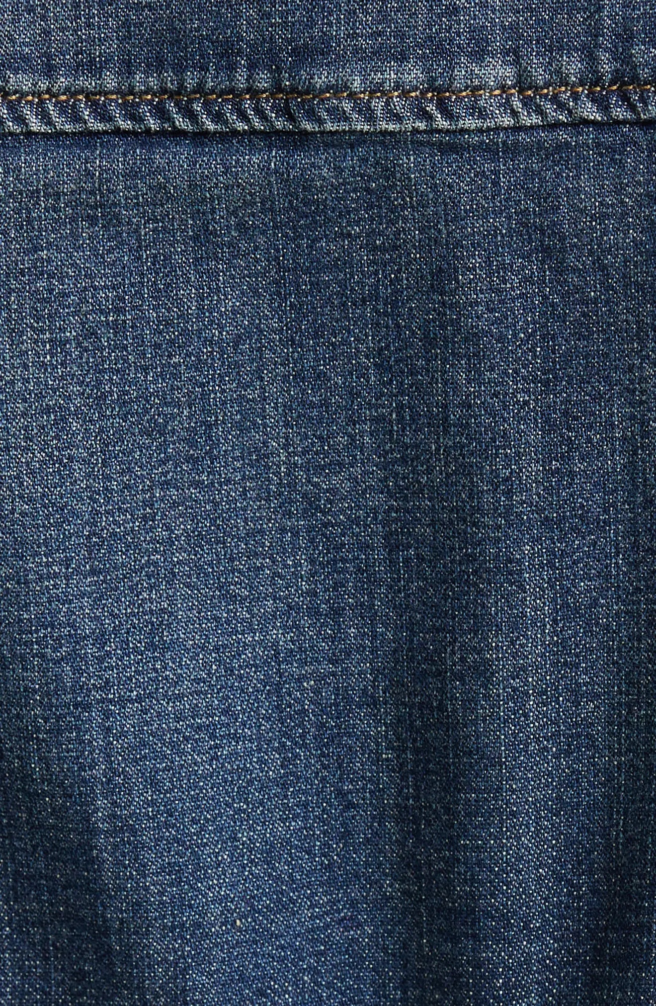 Long Sleeve Crop Denim Shirt - 6