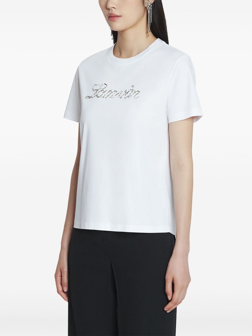 sequinned-logo T-shirt - 3