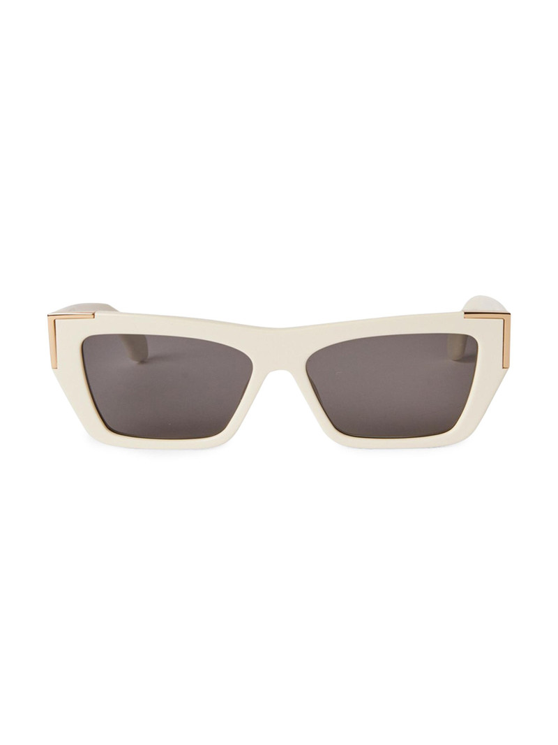 Women's Hollywood 55MM Cat-Eye Sunglasses - White 1