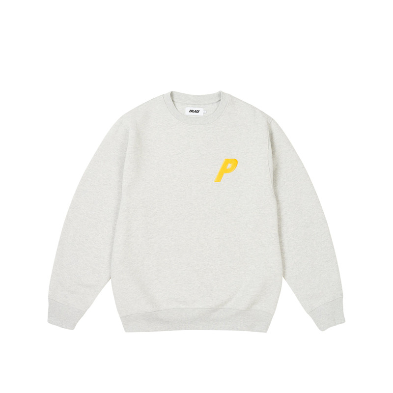 PALACE P3 GLITTER CREW GREY MARL outlook