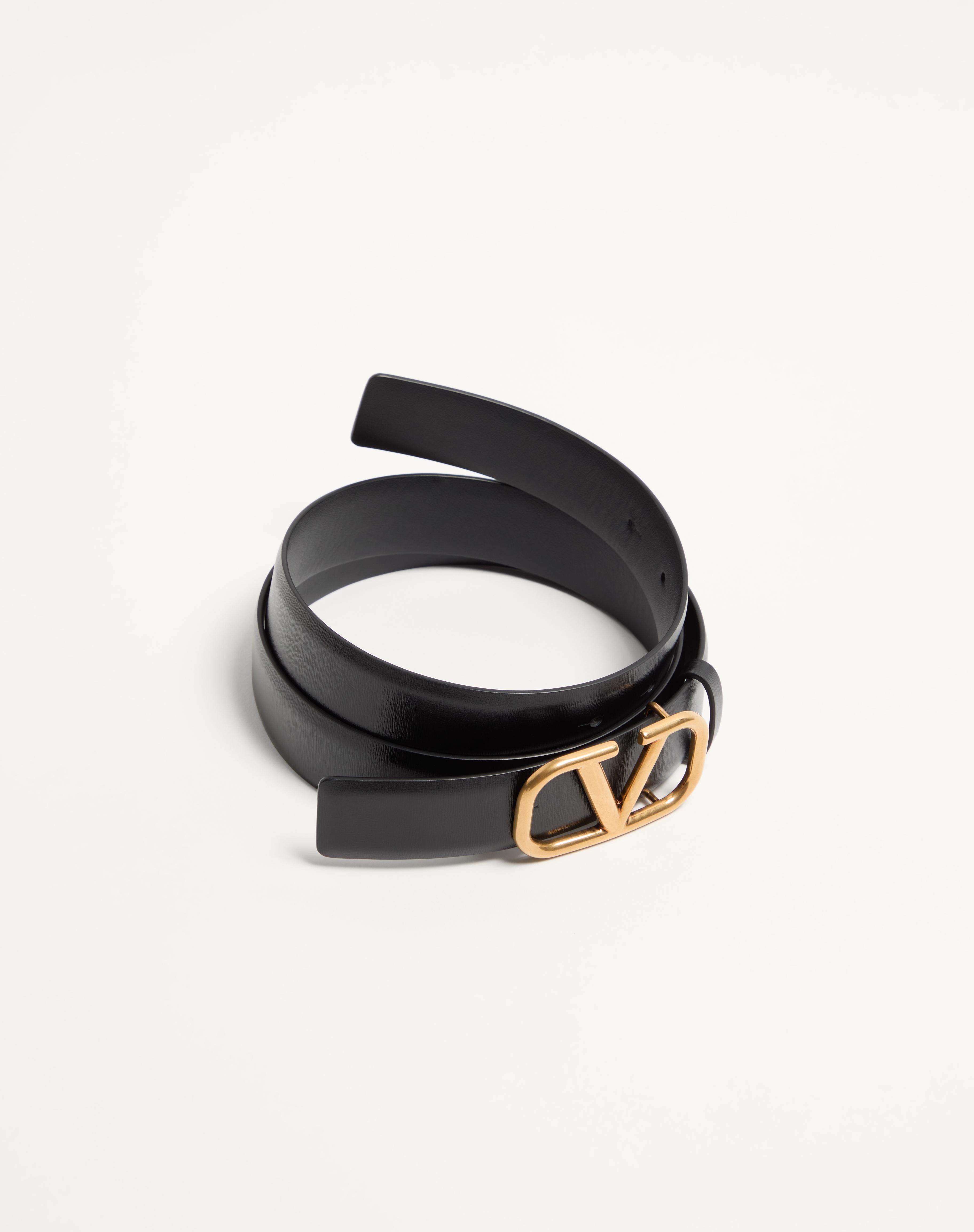 VLOGO SIGNATURE CALFSKIN BELT - 3