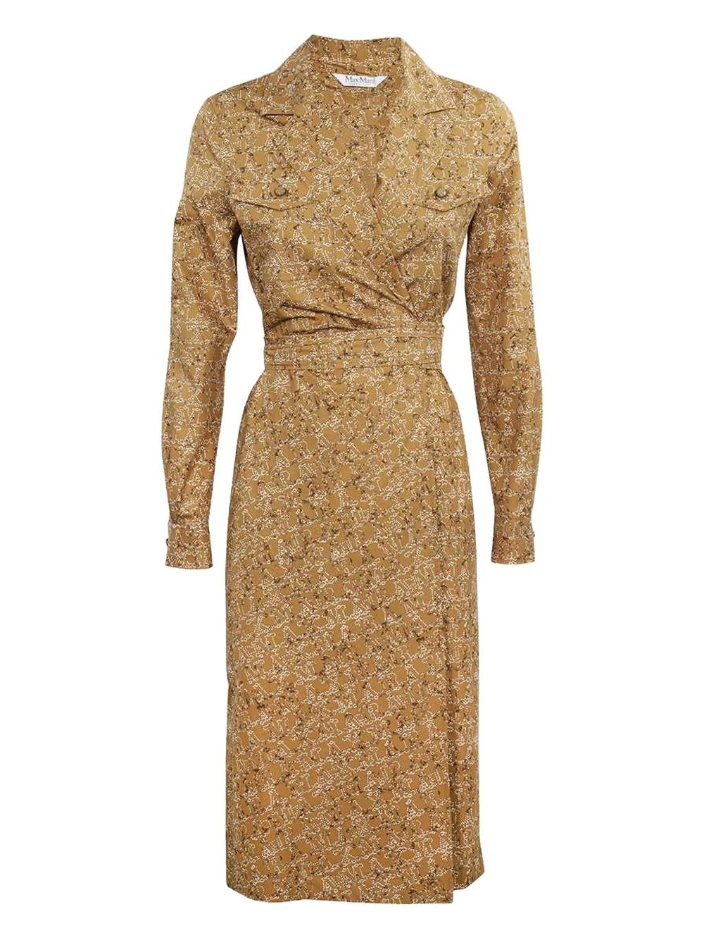 wrap-around logo-print dress - 1