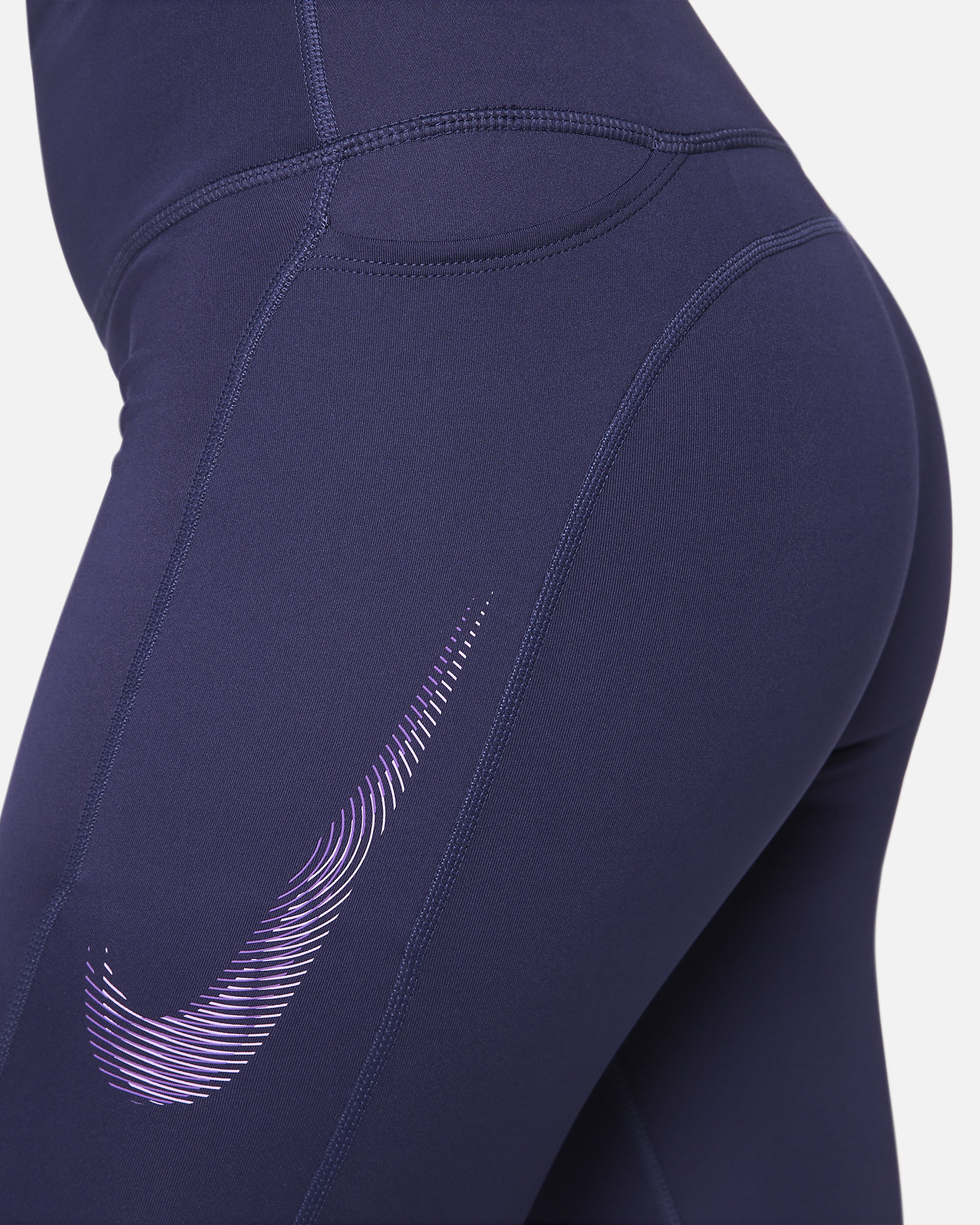 Nike Women's Fast Mid-Rise 7/8 Graphic Leggings with Pockets - 3