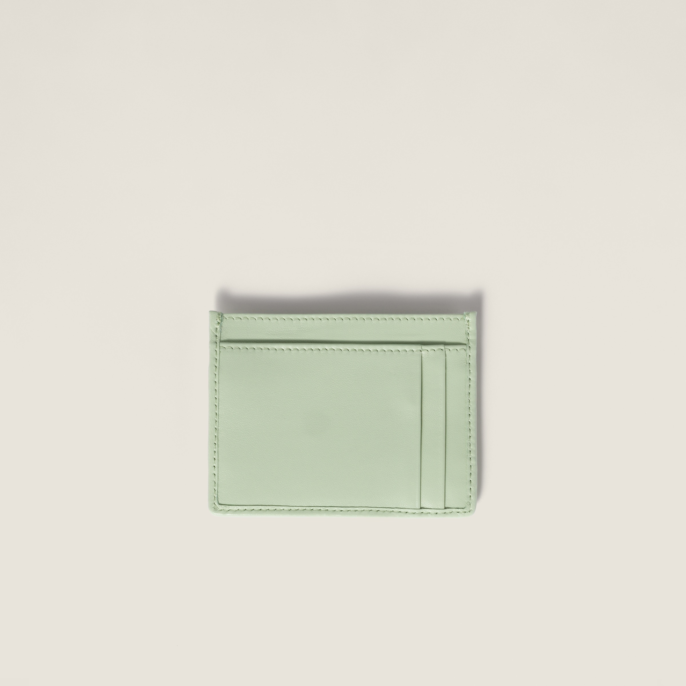 Matelassé nappa leather card holder - 2