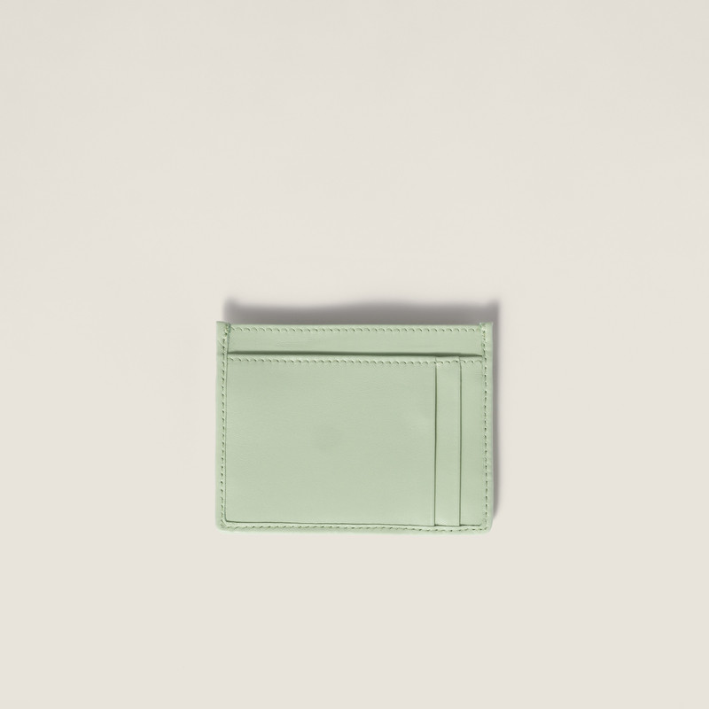 Miu Miu Matelassé nappa leather card holder outlook