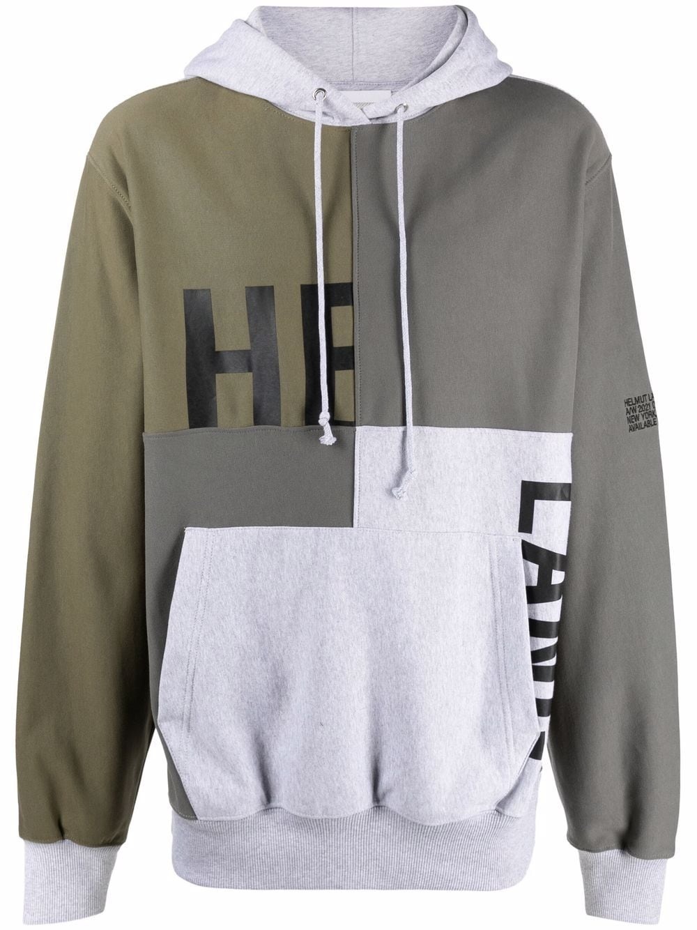 patchwork logo-print pullover hoodie - 1