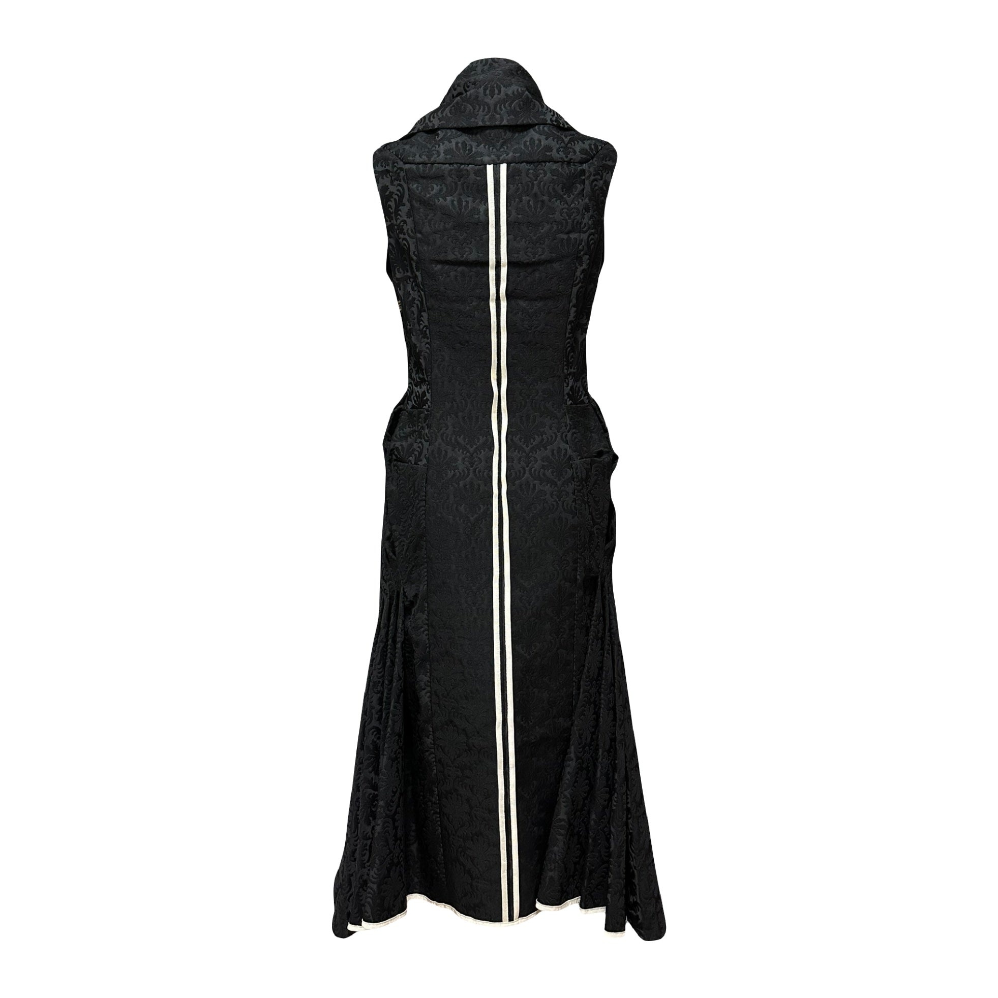 UNDERCOVER Spring Summer 1998 "Drape" Jacquard Long Vest Coat - 2