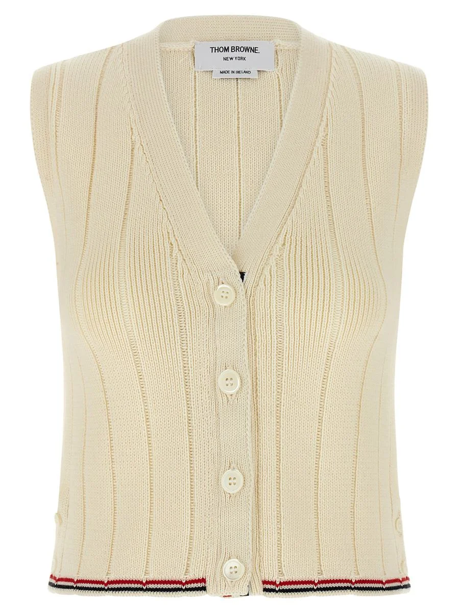 Thom Browne Rwb Intarsia Vest - 1