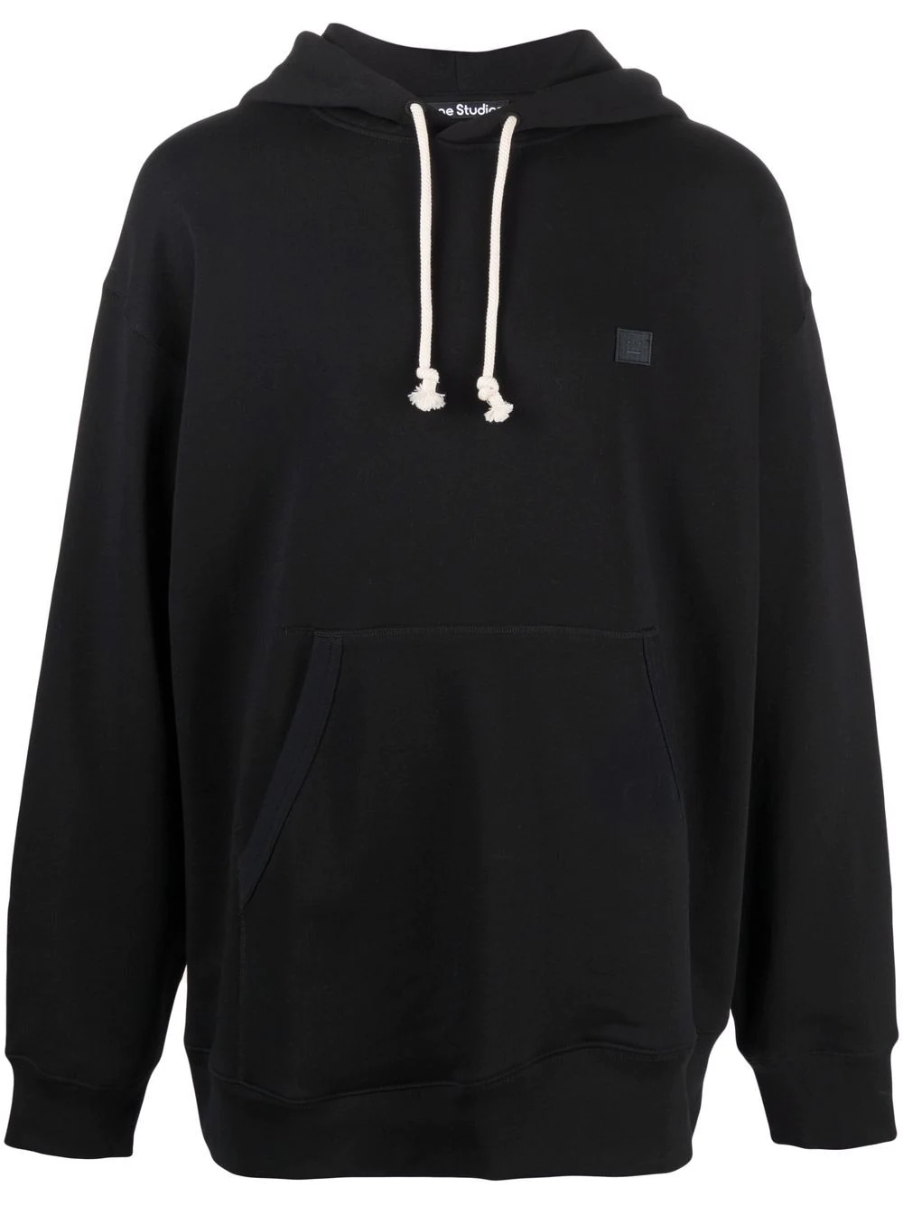 face-patch oversized hoodie - 1