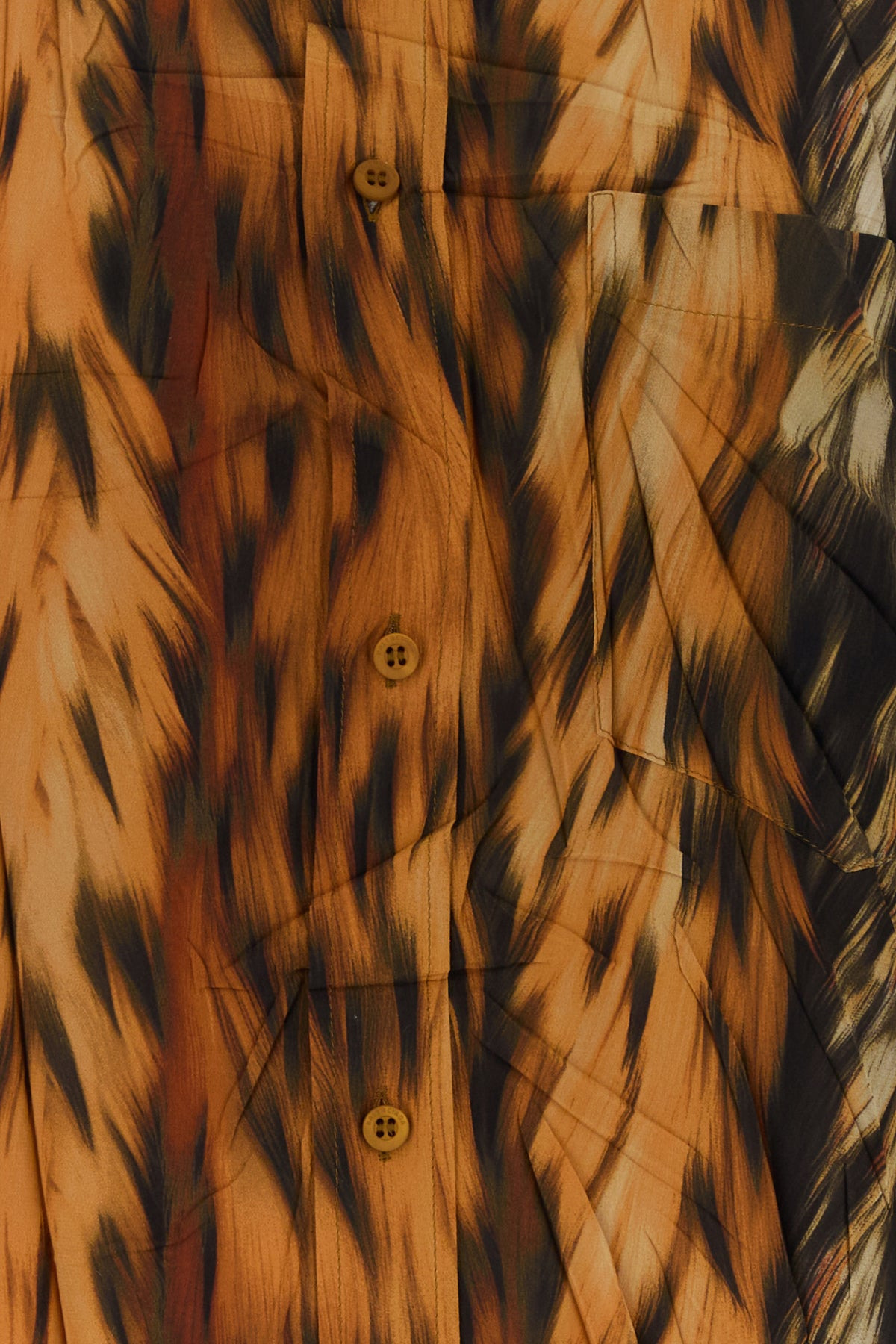 Printed silk oversize shirt - 5