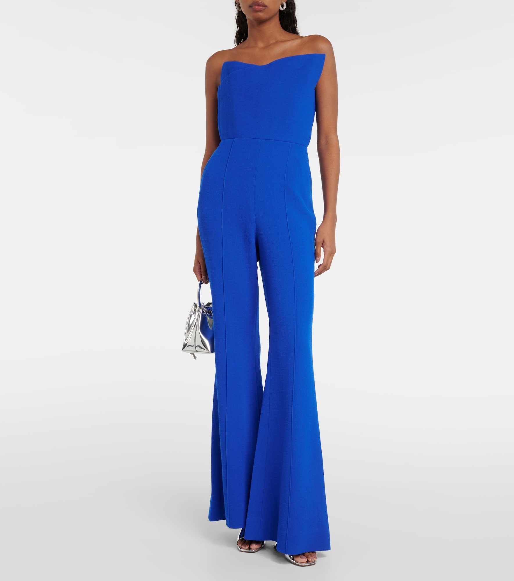 Asymmetric wool crêpe jumpsuit - 2