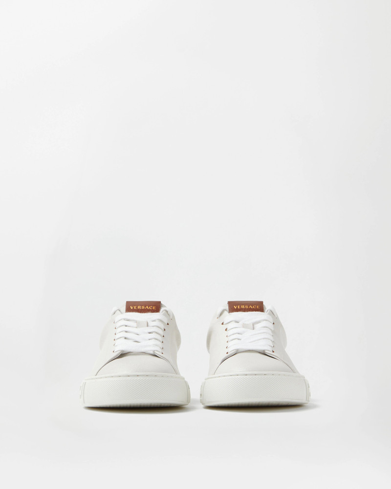 Greca Leather Sneakers 3