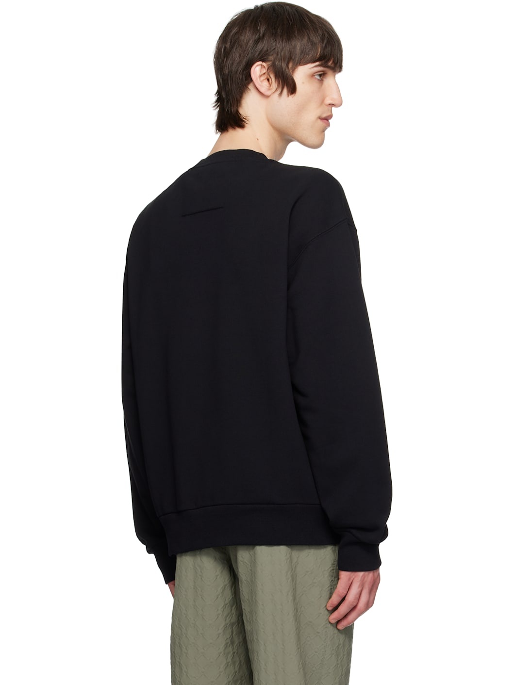 Black Cotton Patches Sweatshirt - 3