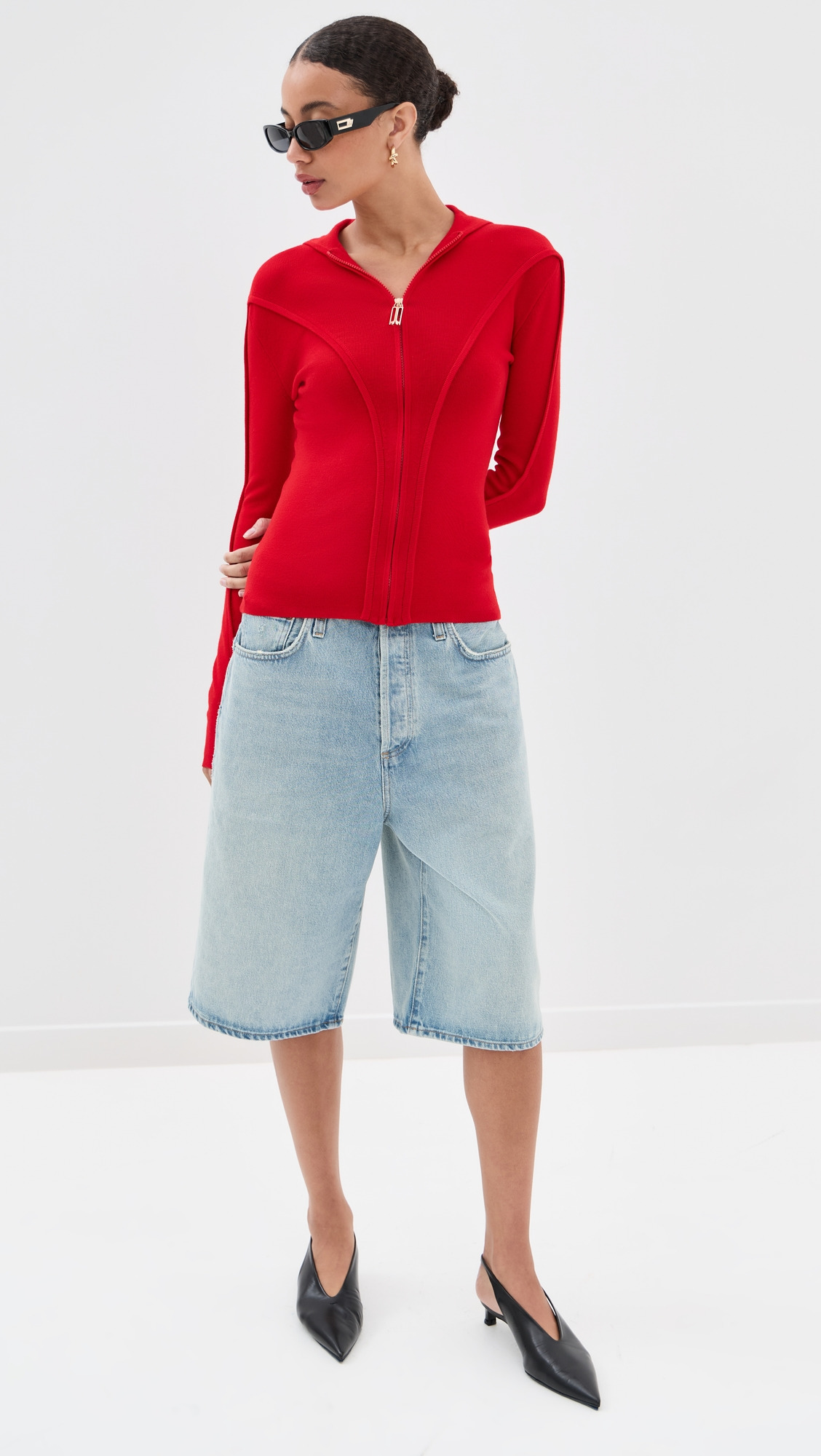 Piping Detail Hooded Top - 4