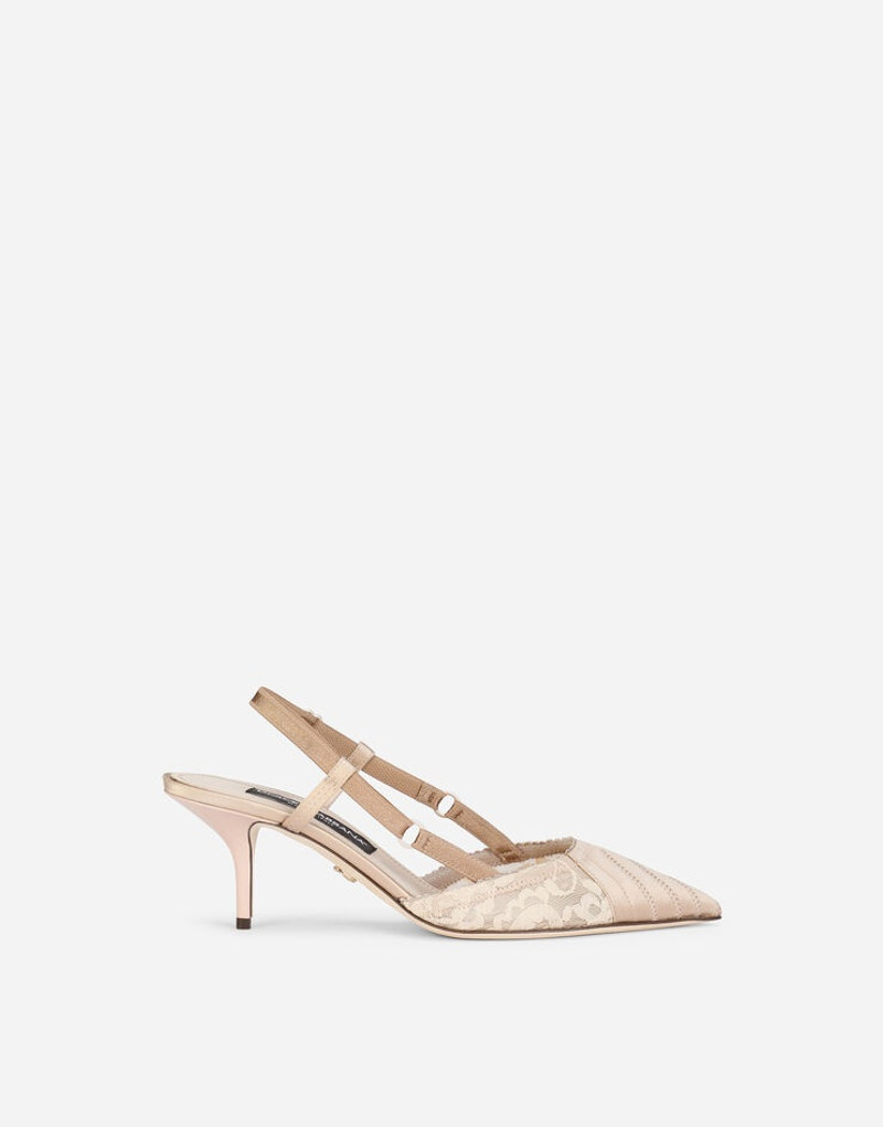 Corset-style satin slingbacks 1